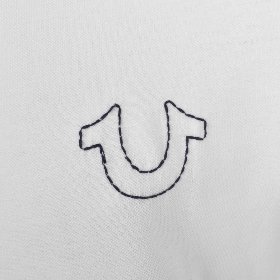 True Religion Men s Big T Embroidered Polo Shirt White Size S
